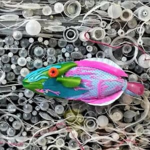Fred the Friendly Fish - Plastic Oceans & Household Plastics 5 &bull; Recycled Art