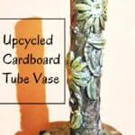 Make This Upcycled Cardboard Roll Vase With Basic Supplies 1 &bull; Recycled Cardboard