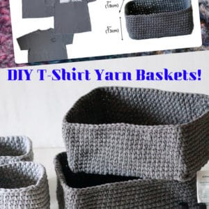 Upcycle Old Shirts Into T-shirt Yarn Baskets 3 &bull; Accessories