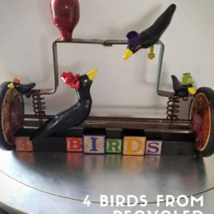 4 Birds From Recycled Metal Junk 1 &bull; Recycled Art