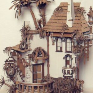 Cardboard "Abandoned House" 1 &bull; Recycled Cardboard