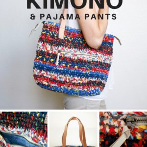 Crochet Purse Made from Pajama Pants & Kimono 1 &bull; Accessories