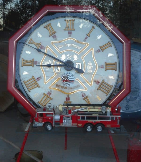 Dp Fire Department Clock "Ted" 1 &bull; Wood & Organic