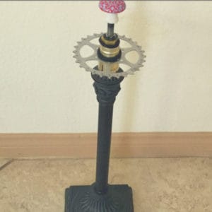 Old Lamp Saved From The Landfill 19 &bull; Upcycled Bicycle Parts