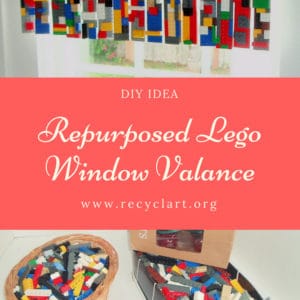 Repurposed Lego Window Valance 3 &bull; Recycling Paper & Books