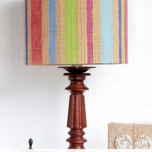Yoga Mat Upcycled Into Original Lamp Shade 5 &bull; Recycling Paper & Books