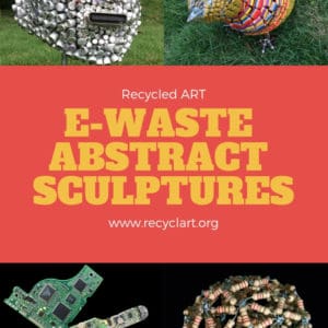 E-waste Abstract Sculptures 1 &bull; Recycled Electronic Waste