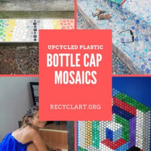 Upcycled Plastic Bottle Cap Mosaics 3 &bull; Recycled Plastic