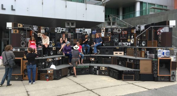 Arena: Mobile Interactive Sound Sculpture 3 &bull; Recycled Electronic Waste