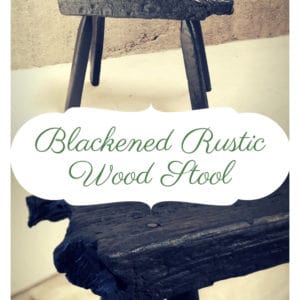 Blackened Rustic Wood Stool 3 &bull; Lamps & Lights