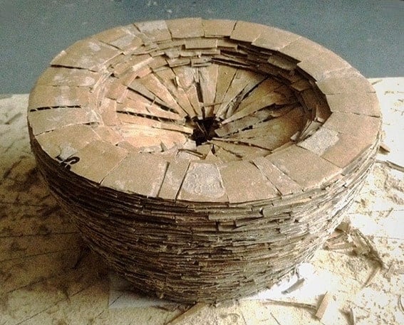 Recycled Cardboard Wasp Nest Pot 2 • Recycled Cardboard • Recyclart Recycled Cardboard Wasp Nest Pot 1 • Recycled Cardboard