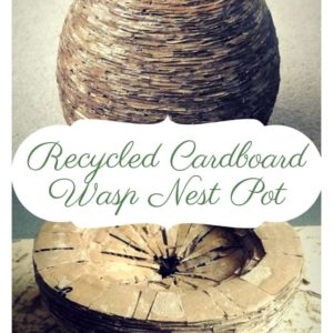 Recycled Cardboard Wasp Nest Pot 5 &bull; Recycled Cardboard