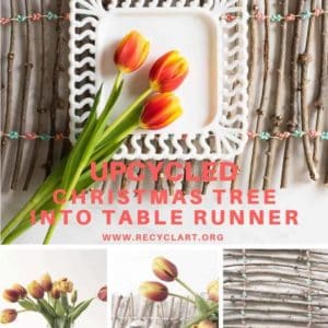 Upcycled Christmas Tree Into Table Runner 1 &bull; Wood & Organic