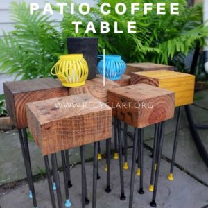 Pallet Wood Modular Patio Coffee Table 1 &bull; Recycled Pallets