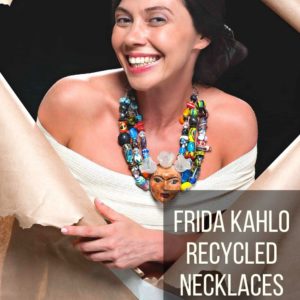 Frida Kahlo Recycled Necklaces 1 &bull; Upcycled Jewelry Ideas
