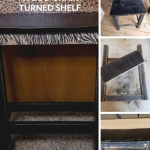 Repurposed Wood Chair Turned Shelf 1 &bull; Recycled Furniture