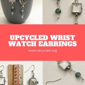 Upcycled Wrist Watch Earrings 15 &bull; Upcycled Bicycle Parts