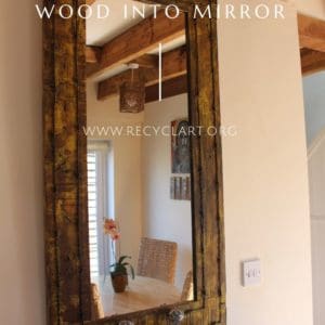 Vintage Drawer Handles & Pallet Wood Into Mirror 1 &bull; Home & décor