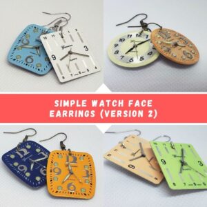 Simple Watch Face Earrings (Version 2) 3 &bull; Upcycled Jewelry Ideas