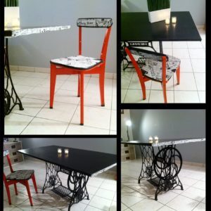 Table-de-salle-a-manger-et-Chaise-x4