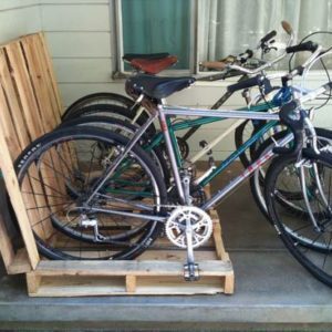 pallet-bikerack