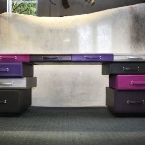 recyclart desk leather