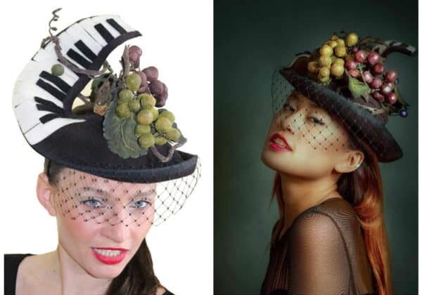 Cork Recycled Art Piano Hat 1