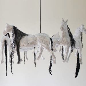 recyclart.org-horse-paper-mache-pendant-lamp