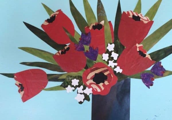 recyclart.org-paper-collage-workshop-spring-tulips