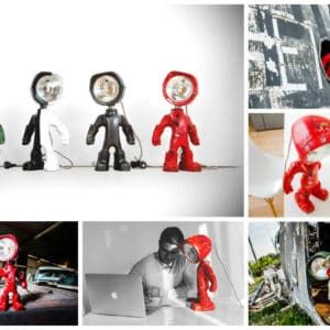 The Lampster: Little Robot Lights From Upcycled Vehicle Lamps 21