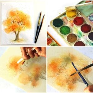 Toothbrush Watercolor Art 1