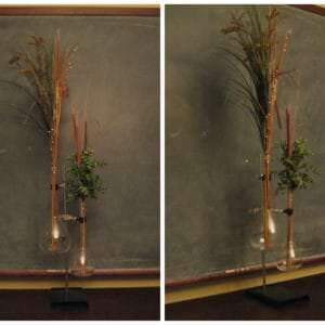 Vases made from discarded lab equipment 1