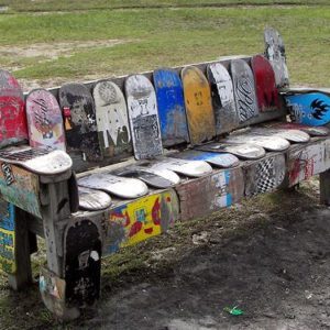skateboard bench